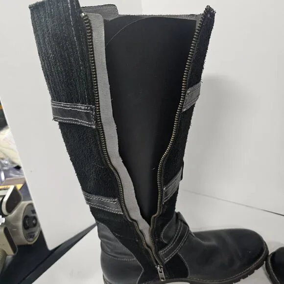 Ariat Highland Boots Moto Meets Equestrian Grunge Leather Black 9B - Picture 8 of 13